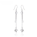 wholesale S925 Sterling Silver Korean Style Tassel Earrings for Women, Elegant Star Maple Leaf Long Drop Earrings, Fashionable and Unique Designer Small Accessories-0-4