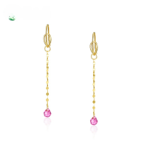 wholesale 925 Silver Semi-Handmade DIY Detachable Earrings, Korean and Japanese Sweet Style Synthetic Crystal Earrings for Autumn and Winter New Collection-Synthetic red crystal pendant>925 silver