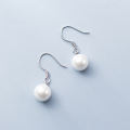wholesale Metal: s925, Earrings for Women, Korean Style Small Fresh White Bead Synthetic Pearl Short Design Elegant Ear Accessories G7584-0-1