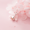wholesale S925 Silver Flower Necklace for Women, Korean Style Small Fresh Magnolia Choker, Dainty and Girlish Short Pendant Necklace D5212-0-2