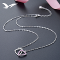 wholesale S925 Silver Cross-Border New Product Launch Women's Minimalist Double Triangle Fashion Pendant Wholesale Jewelry-0-3