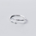 wholesale S925 Silver Ring Women's Korean Style Simple and Fresh Smooth Bamboo Knot Open Adjustable Ring Artistic Single Ring J2503-0-0