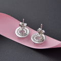 wholesale S925 Silver Retro Korean Style Minimalist Round Zircon Stud Earrings for Women, Wholesale and Drop Shipping from Factory-0-2