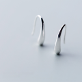 wholesale Sterling Silver S925 Korean Style Minimalist Smooth Teardrop Ear Hooks Geometric Earrings for Women E7347-0-0