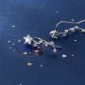 wholesale Sterling silver star ear clip women Korean style fashion personality inlaid diamond five-pointed star ear row earrings jewelry E8475-0-2