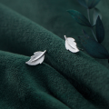 wholesale Sterling Silver Earrings for Women, Korean Japanese Style Small Fresh Leaf Fashion Ear Studs, Minimalist Art Maple Leaf Ear Accessories G1957-0-3