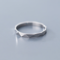 wholesale S925 silver ring for women, Japanese and Korean style minimalist and fresh, smooth triangular fashion cut, elegant ring for women J5577-0-1