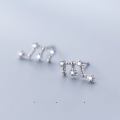 wholesale Metal S925 stud earrings for women, Korean-style minimalist and fresh, with diamond accents, twelve zodiac signs, sweet and fashionable ear jewelry G2096-0-10