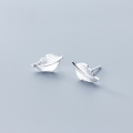 wholesale Sterling Silver Earrings for Women, Korean Japanese Style Small Fresh Leaf Fashion Ear Studs, Minimalist Art Maple Leaf Ear Accessories G1957-0-1