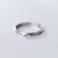 wholesale S925 silver ring for women, Japanese and Korean style minimalist and fresh, smooth triangular fashion cut, elegant ring for women J5577-0-2