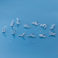 wholesale Metal S925 stud earrings for women, Korean-style minimalist and fresh, with diamond accents, twelve zodiac signs, sweet and fashionable ear jewelry G2096-S925 Silver Virgo 925 Silver