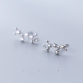 wholesale Metal S925 stud earrings for women, Korean-style minimalist and fresh, with diamond accents, twelve zodiac signs, sweet and fashionable ear jewelry G2096-0-13