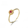 wholesale 14K Gold Artli Jewelry Vintage Lace Hollow-Out Ruby Ring Factory Direct Distribution-0-0