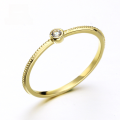 wholesale 9K gold super simple and versatile basic women's ring, fashionable and versatile topaz jewelry-0-0