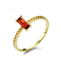 wholesale 9K gold vintage fashion natural garnet stackable ring for women wholesale-0-0
