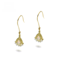 wholesale 9K Gold New Natural Pearl Synthetic Opal Earrings for Women, Vintage Minimalist Teardrop Earrings-0-0