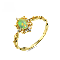 wholesale 14K Gold Vintage Opal Ring for Women, Opal Jewelry, Taobao Dropshipping-9K Gold Natural Opal Ring 10#
