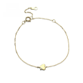 wholesale 9K Gold Simple and Versatile Diamond Small Heart Bracelet for Women, Korean Version New Heart Jewelry-0-0