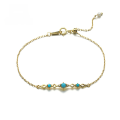 wholesale 9K Gold Japanese Light Luxury Jewelry, Simple and Fresh Turquoise Bracelet Wholesale-0-0