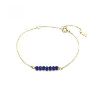 wholesale 9K Gold Jewelry Natural Lapis Lazuli Bracelet for Women, Simple and Versatile Daily Wear, Wholesale-9K gold lapis lazuli bracelet