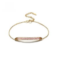 wholesale 14K Gold Arti Jewelry Japanese Light Jewelry Manufacturer Pea Bracelet Natural Stone Minimalist Bracelet-Natural Labradorite Bracelet 18mm