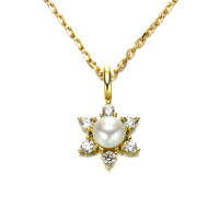 wholesale 9K Gold Japanese-style Light Luxury Natural Pearl Versatile Pendant Necklace for Women, Yili Jewelry In Stock-Natural Pearl Pendant 9K Gold--In Stock