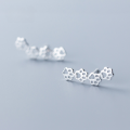 wholesale S925 Sterling Silver Stud Earrings for Women, Korean Style Minimalist Cute and Fresh Animal Dog Paw, Girly Hollow-Out Ear Accessories G2222-0-0