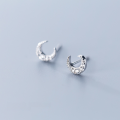 wholesale Sterling Silver S925 Women's Korean Style Minimalist Fashion Mini Diamond-Inlaid Moon Earrings Elegant Accessories G2496-0-2