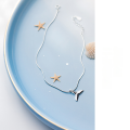 wholesale S925 Silver Nalan Japanese Korean Style Forest Series Fresh and Elegant Small and Cute Mermaid Tail Anklet S2474-0-3