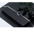 wholesale S925 Sterling Silver Women's Korean Style Simple and Minimalist Dainty Moon Bracelet-0-2