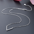 wholesale S925 silver small fresh jewelry V-shaped pendant diamond necklace for women with zirconia fashion chain wholesale-0-3