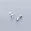 wholesale Sterling Silver S925 Earrings for Women Korean Style Minimalist and Fresh Single Diamond Stud Earrings Elegant and Graceful Ear Jewelry G2419-0-0
