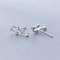 wholesale Metal S925 stud earrings for women, Korean-style minimalist and fresh, with diamond accents, twelve zodiac signs, sweet and fashionable ear jewelry G2096-0-15