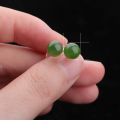 wholesale Wholesale 18K Gold AU750 Certified Retro Style Earrings with Hetian Jasper Beads for Women-0-5