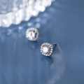 wholesale S925 Sterling Silver Women's Korean Style Simple and Stylish Full Diamond Square Stud Earrings Fresh and Elegant Ear Accessories G2420-0-3