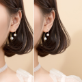 wholesale Sterling Silver Earrings for Women, Korean Style Fashion Pearl Bead Synthetic Pearl Ear Hooks Elegant Design Ear Jewelry G2423-0-2