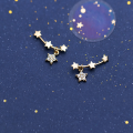 wholesale S925 silver diamond earrings for women, Korean-style small fresh, girly one-word star sweet earrings G2585-0-3