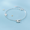 wholesale S925 silver bracelet for women, Korean-style sweet and fresh small cat and little fish cute jewelry S3259-0-1