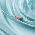 wholesale Metal S925 silver bracelet for women, Korean style minimalist asymmetrical watermelon cute fruit jewelry S3257-0-3