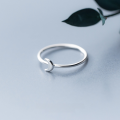 wholesale S925 silver ring for women, Korean-style fashionable moon ring, elegant crescent bay ring J5877-0-1