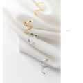 wholesale Metal: s925 Wave spiral earring for women, Korean style small fresh fashion, sweet and girly ear accessory G2714-0-1