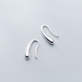 wholesale Sterling Silver S925 Women's Korean Style Fresh and Sweet Smooth Drop Ear Hooks Forest Series Minimalist Design Earrings E7347-0-0