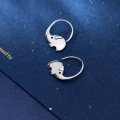 wholesale S925 Sterling Silver Elephant Earrings for Women, Korean Style Minimalist Sweet Small Animal Ear Hooks G2856-0-1