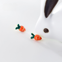 wholesale 925 Sterling Silver Earrings Women Korean Style Small Fresh Plant Vegetable Carrot Ear Accessories G2756-s925 silver earrings 925 silver