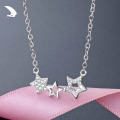 wholesale S925 Sterling Silver Star Pendant Collarbone Necklace for Women, Zircon Inlaid Choker Chain, Factory Wholesale-0-0