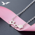 wholesale S925 Sterling Silver Star Pendant Collarbone Necklace for Women, Zircon Inlaid Choker Chain, Factory Wholesale-0-2