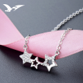 wholesale S925 Sterling Silver Star Pendant Collarbone Necklace for Women, Zircon Inlaid Choker Chain, Factory Wholesale-0-1