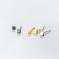 wholesale S925 Sterling Silver Minimalist Brushed Square Stud Earrings for Women, Korean Style Small Fresh Sweet and Delicate Ear Accessories Wholesale G2876-0-0