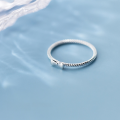 wholesale S925 silver ring for women, Korean-style fashion, simple bow twist, girly jewelry J6042-0-2