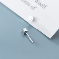 wholesale S925 Sterling Silver Naer Small and Cute Dice Square Stud Earrings Korean Style Fresh and Minimalist G3476-0-2